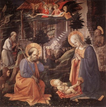 Adoración del Niño Renacimiento Filippo Lippi Pinturas al óleo